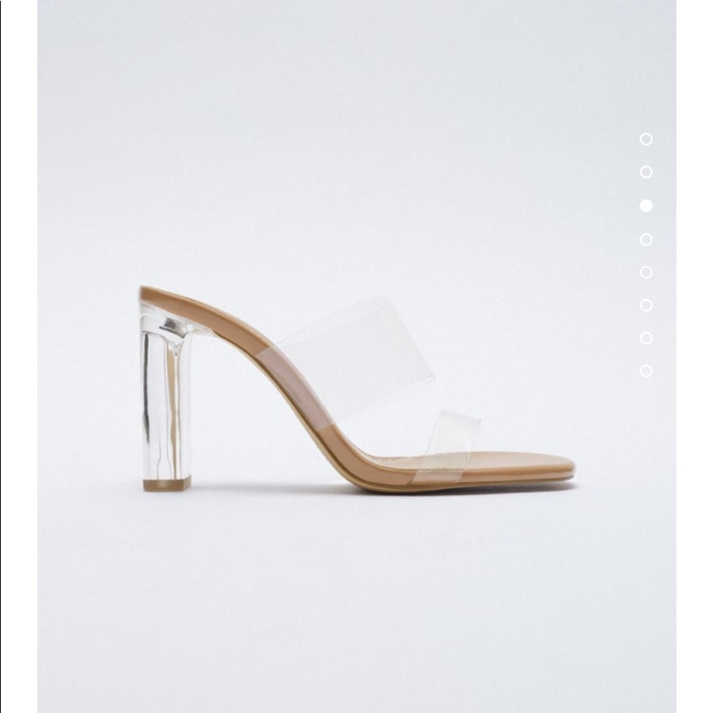 ZARA vinyl heel sandals